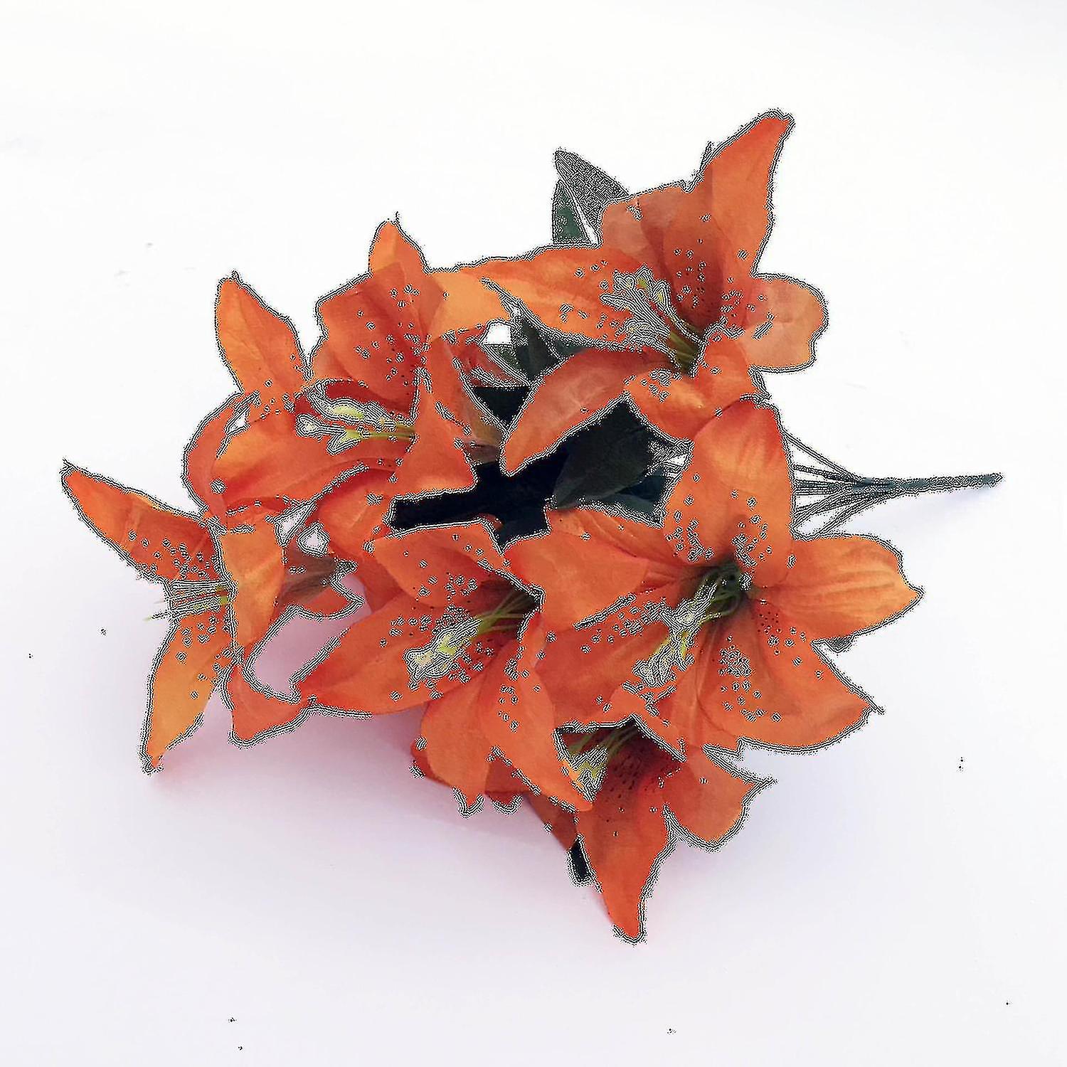 2pcs Artificial Lily 10 Heads Each For Wedding Party Decor