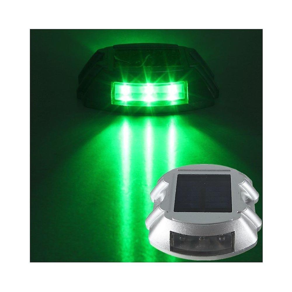 Steady On Traffic Sign Solar Led Safety Light Road Stud Decor Green Light