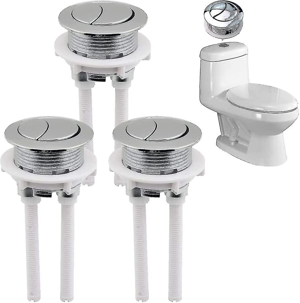 3 Pack 38mm Double Push Flush Buttons For Water Tank