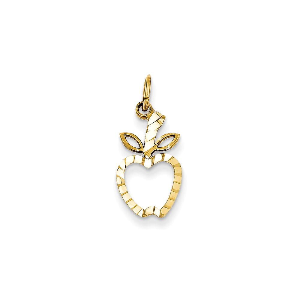 14k Yellow Gold Solid Fruit Design Charm 17x10mm Pendant Necklace for Women - .6 Grams