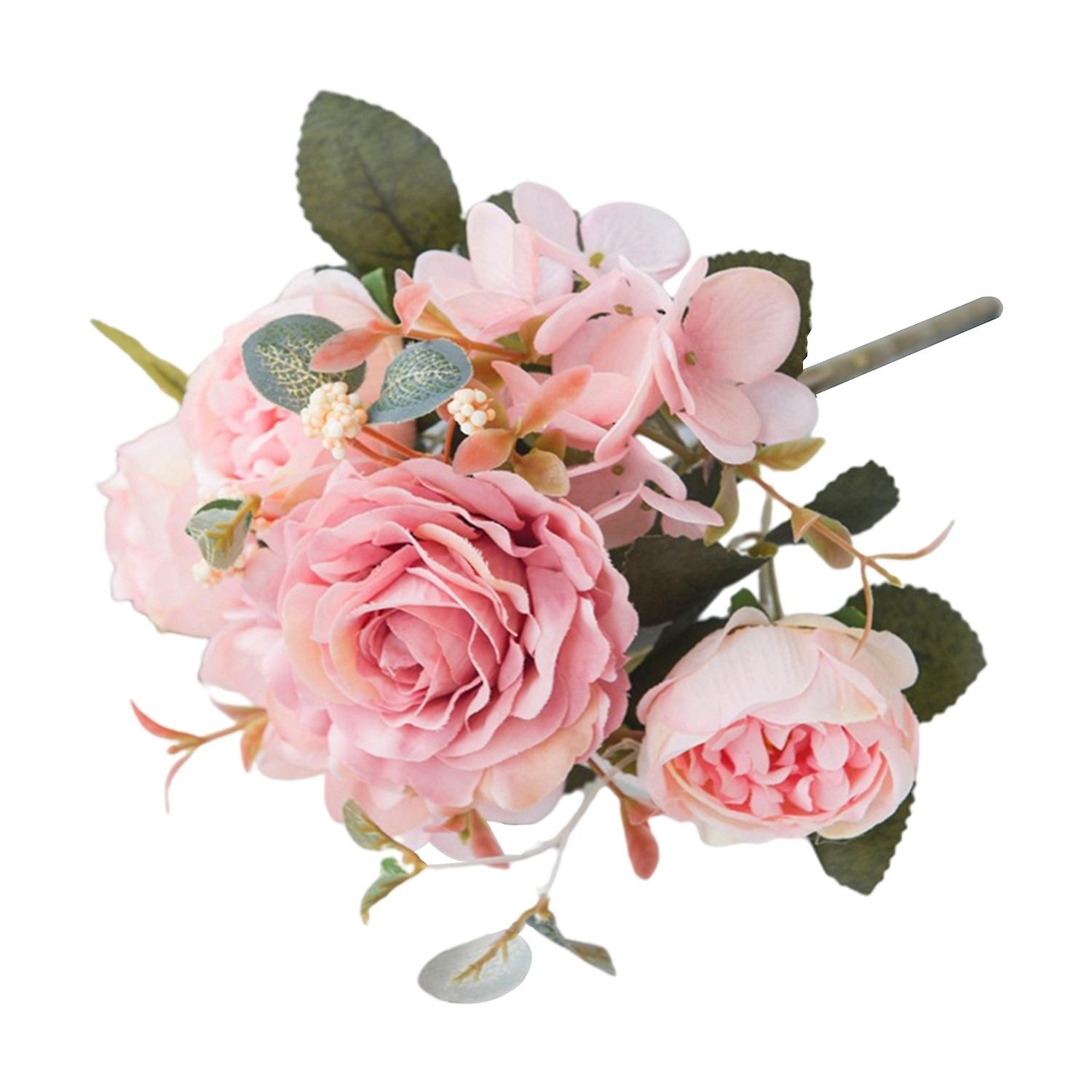 Artificial Rose Flower Retro Real Looking Vibrant Color Desktop Centerpiece Simulation Flower