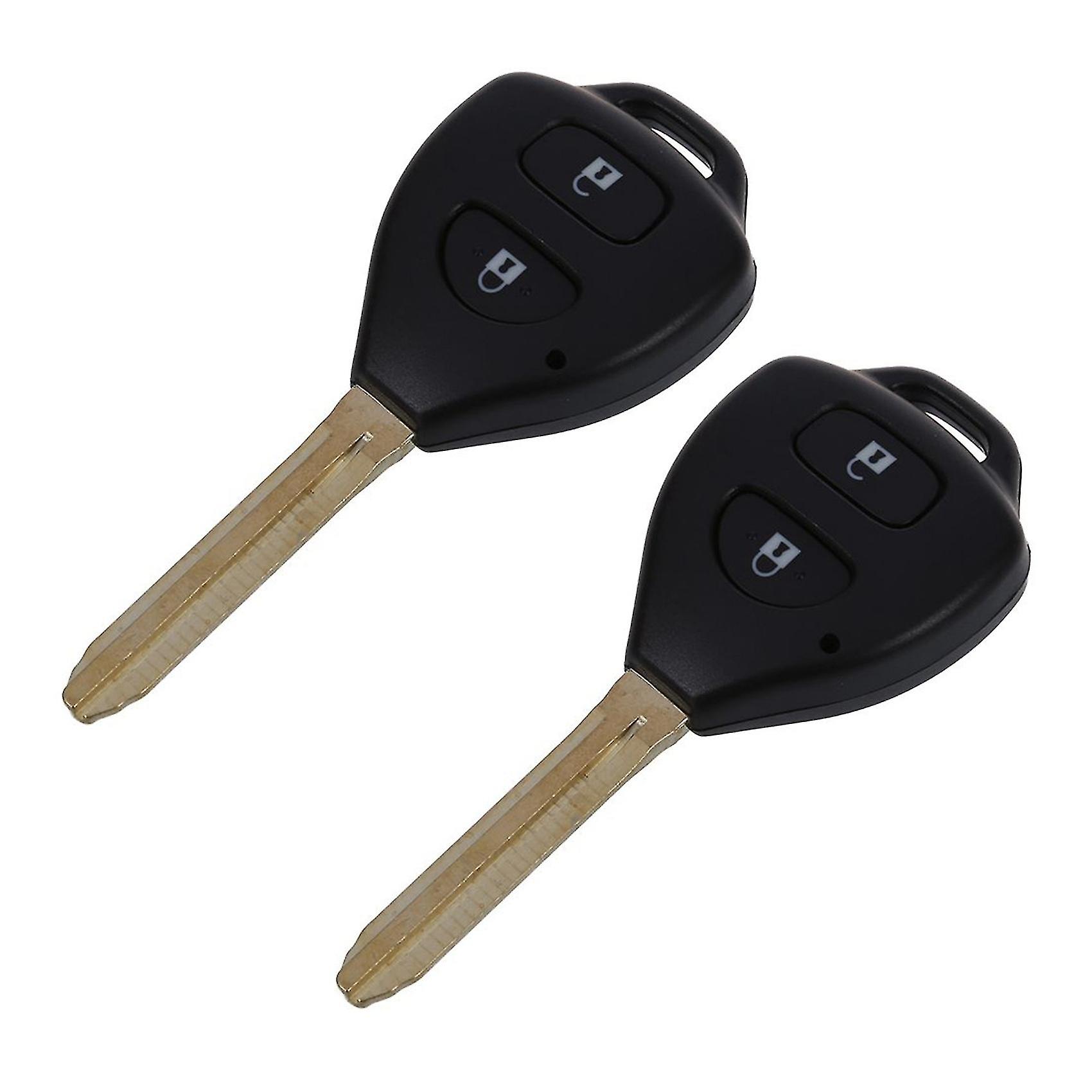 2x 2 Button Shell Key Plip Remote Key For Corolla Tarago Prado