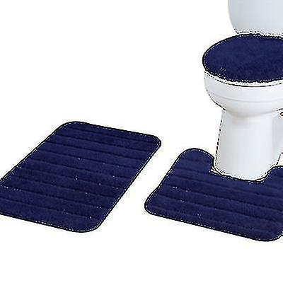 3pcs Bathroom Rugs, Includes U-shaped Contour Toilet Mat, Bath Mat, Bathroom Rugs