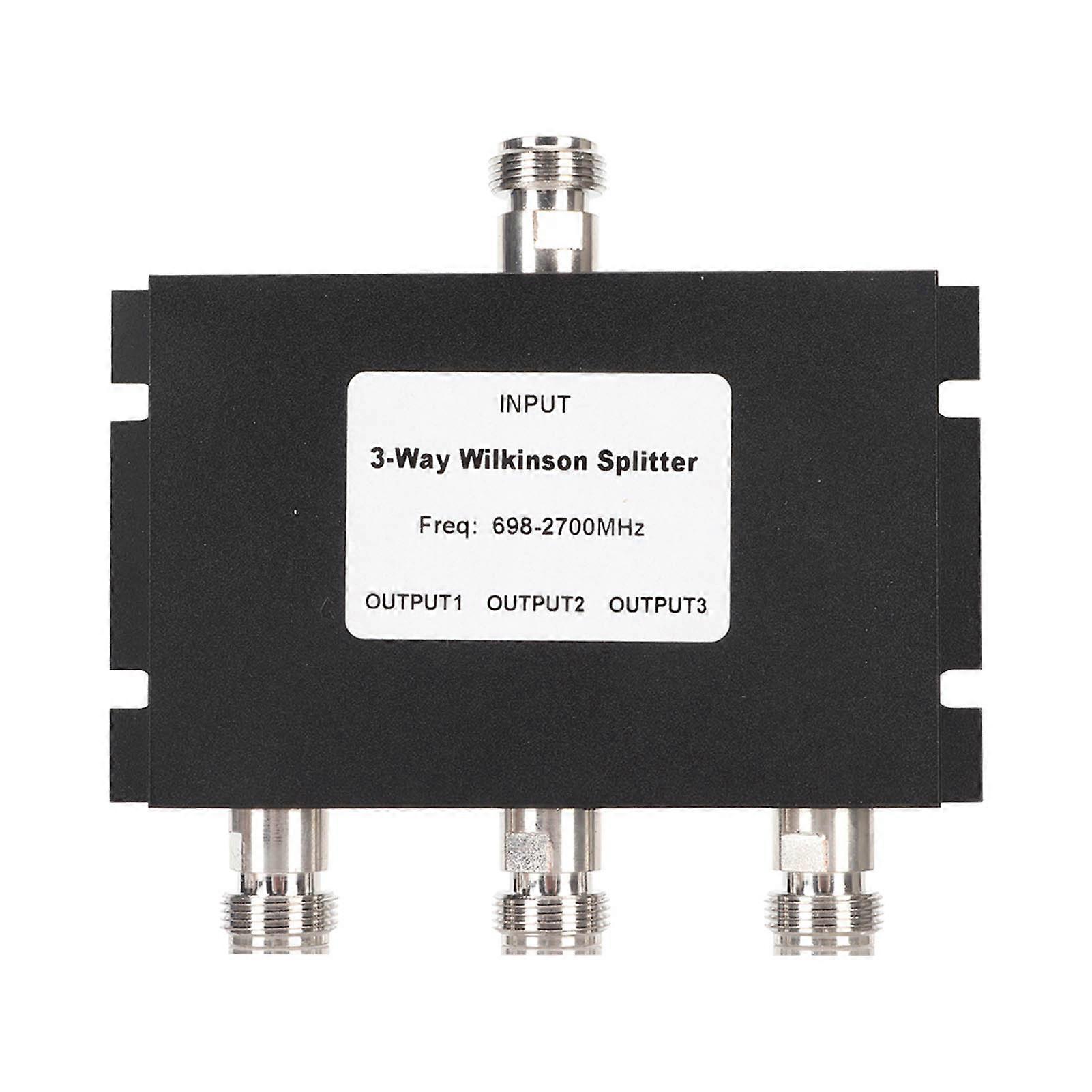 3 Way TV Signal Splitter Professional 698‑2700MHz 3 Way Power Divider with F Female Thread Connector for Communication 50W