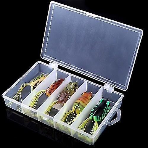 Fishing Baits Lures 5pcs Frog Lure Fishing Soft Hook Bait With Box
