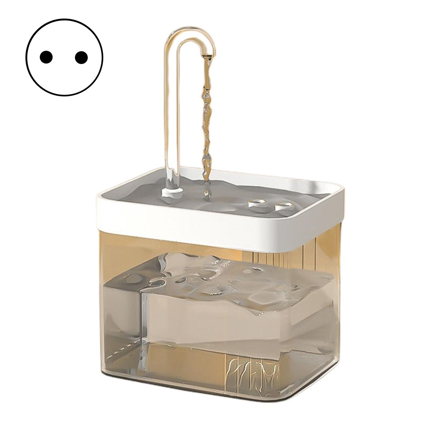 Pet Water Fountain High Capacity Automatic Circulation Flow Filter Box Semi-transparent Intelligent