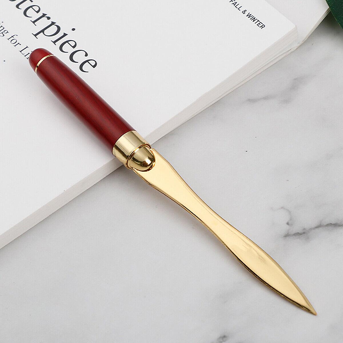 Wood Handle Letter Opener Stainless Steel Opener paper Knife Split File