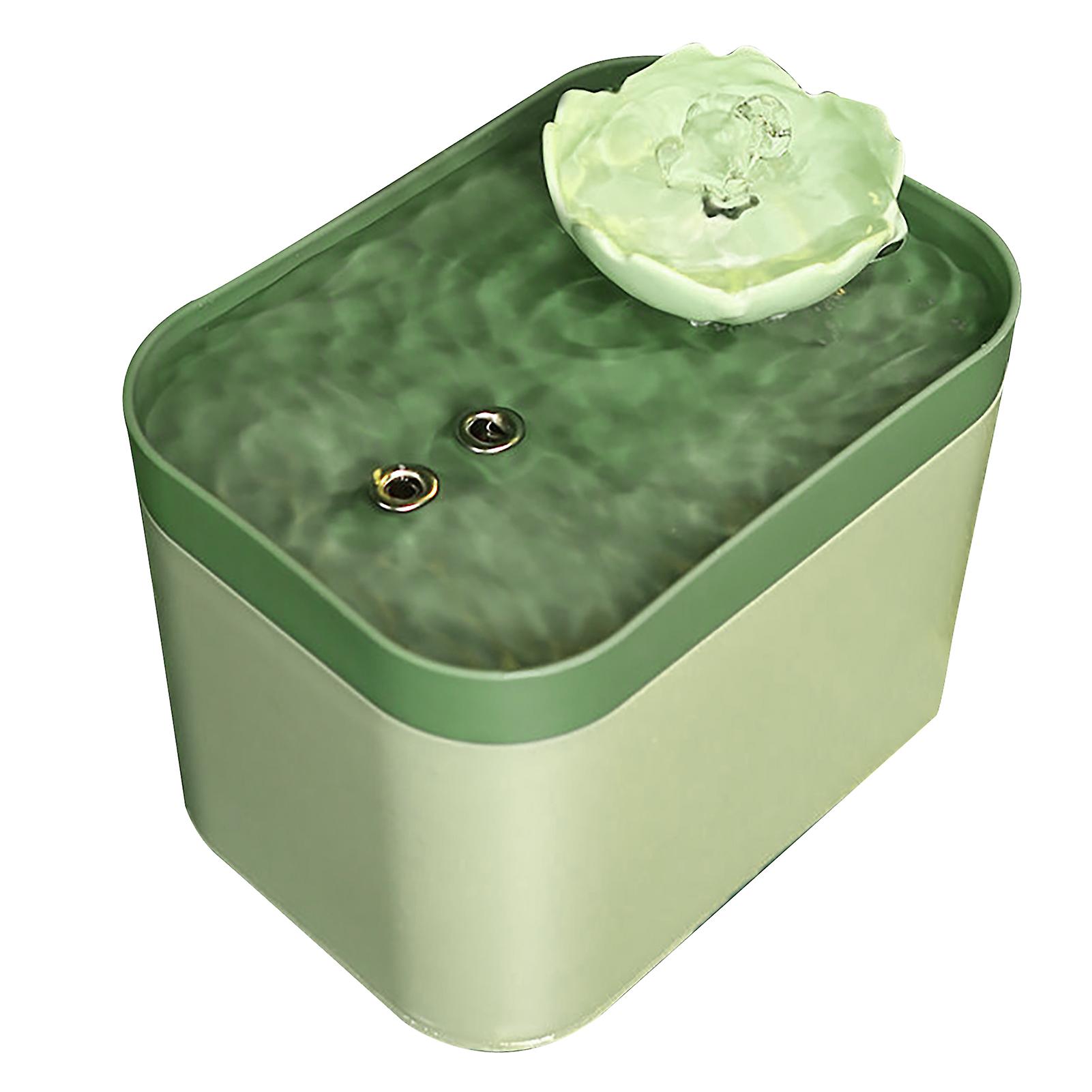 Automatic Cat Water Dispenser USB Silent Circulating Flow Fountain Green