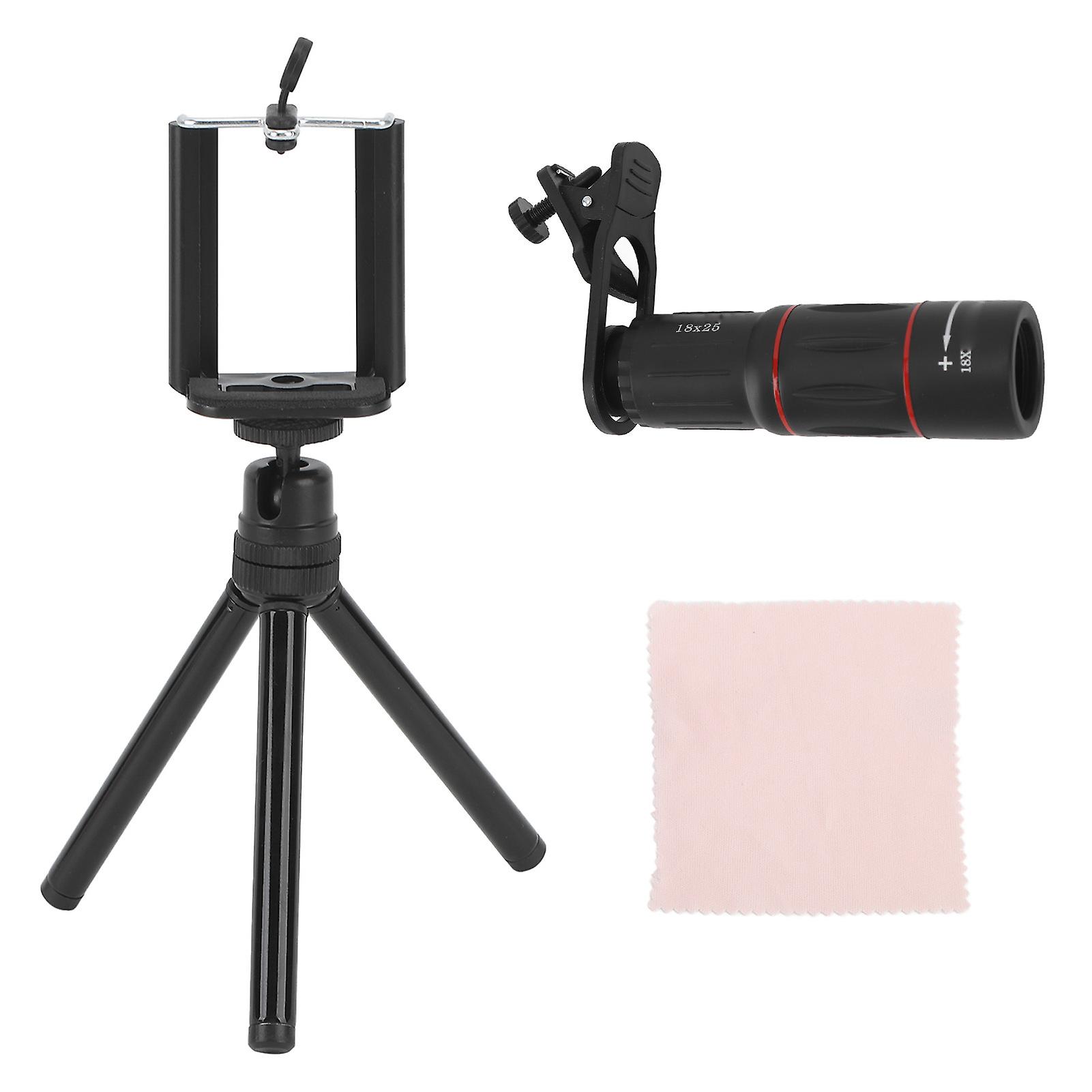 Fyearfly 18X Phone Telescope Lens, HD Phone Telephoto Lens Photography Camera Telescope Lens for Watching Game Concert and Travel