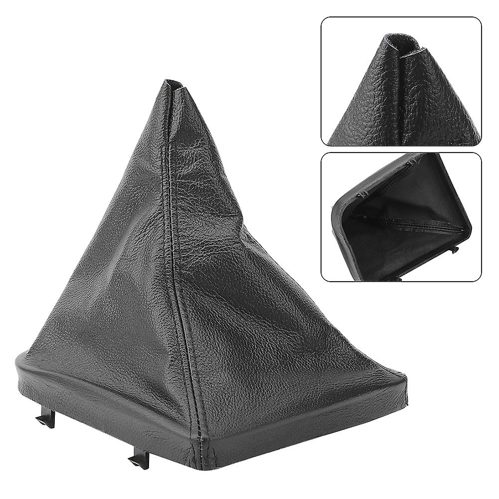Leather Black Gearshift Collars Shifter Stick Lever Boot Dust Cover Fit for 3 Series E46 1998-2005