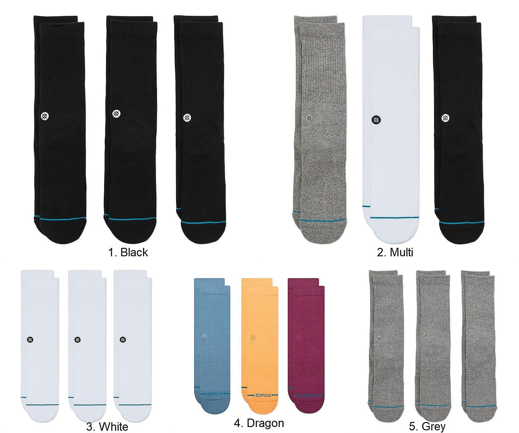 Stance Mens Crew Socks 3 Pack ~ Icon 3 Pack