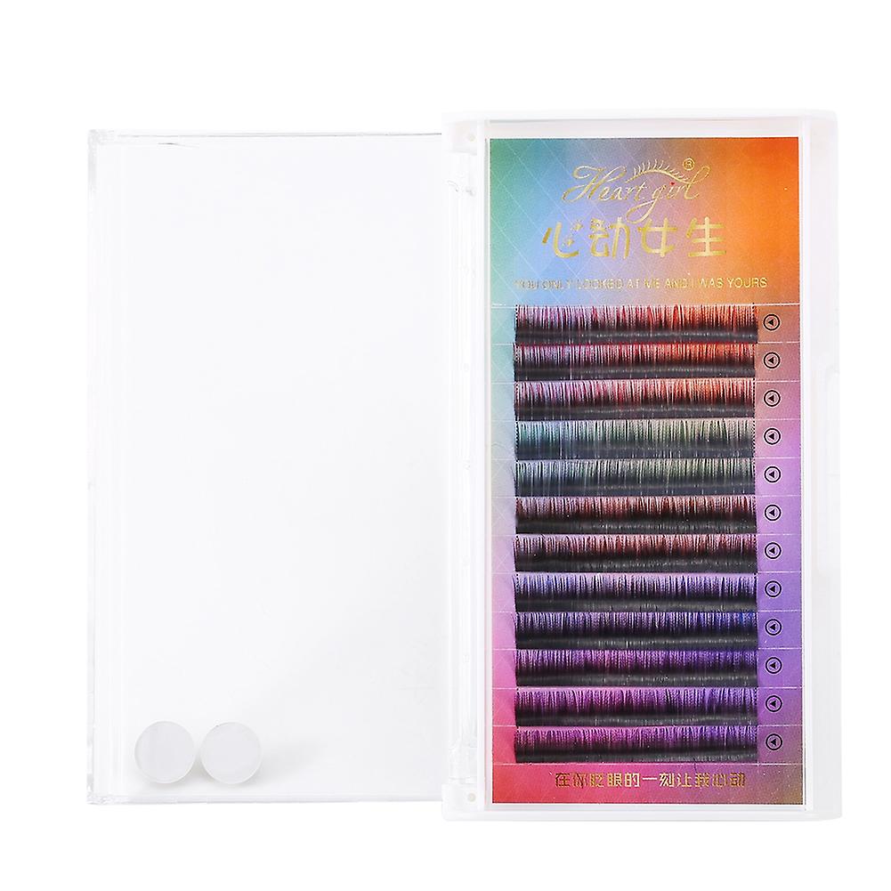 Gradient Color False Eyelashes 8mm Dense Thick Reusable Pair