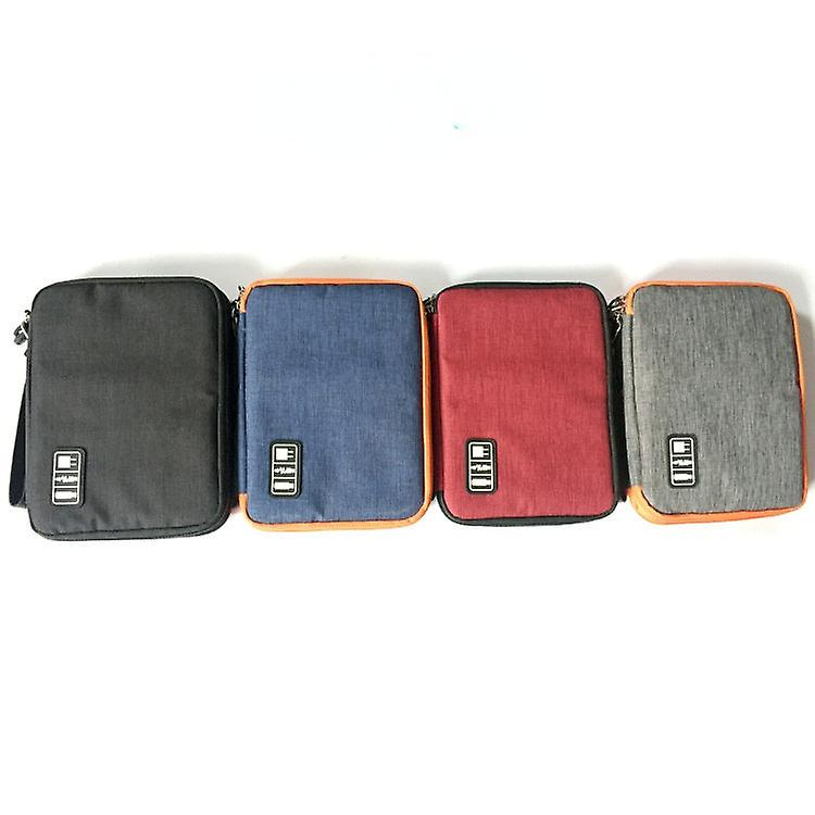 Ipad Carrying Case Storage Bag Double-layer Digital Data Cable Multifunctional Electronic Accessory Bag