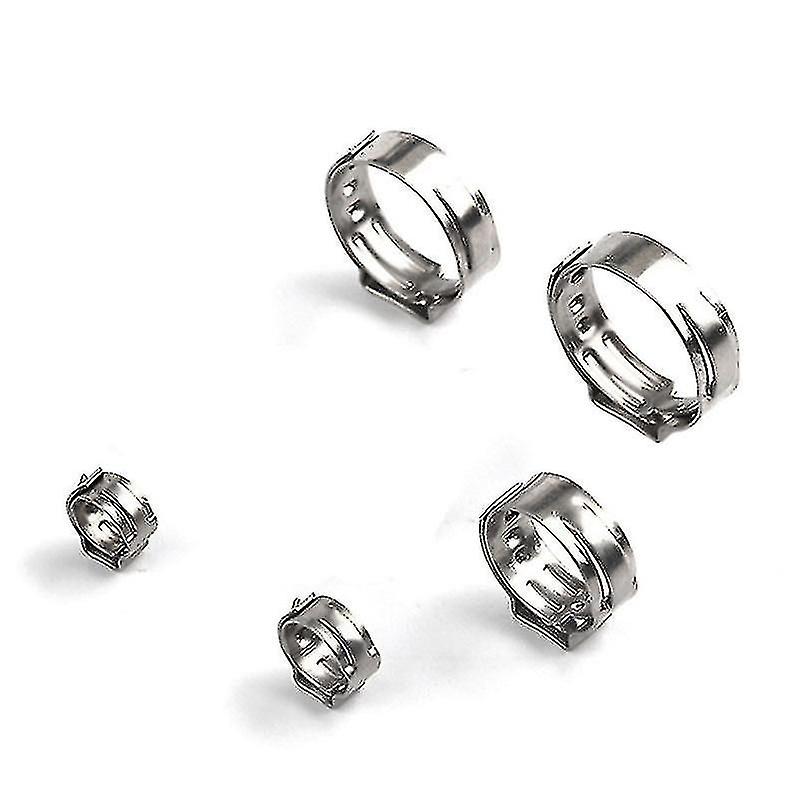 130pcs Single Ear Clamps 7 Sizes Water Pipe Hose Clamp Assorted Set