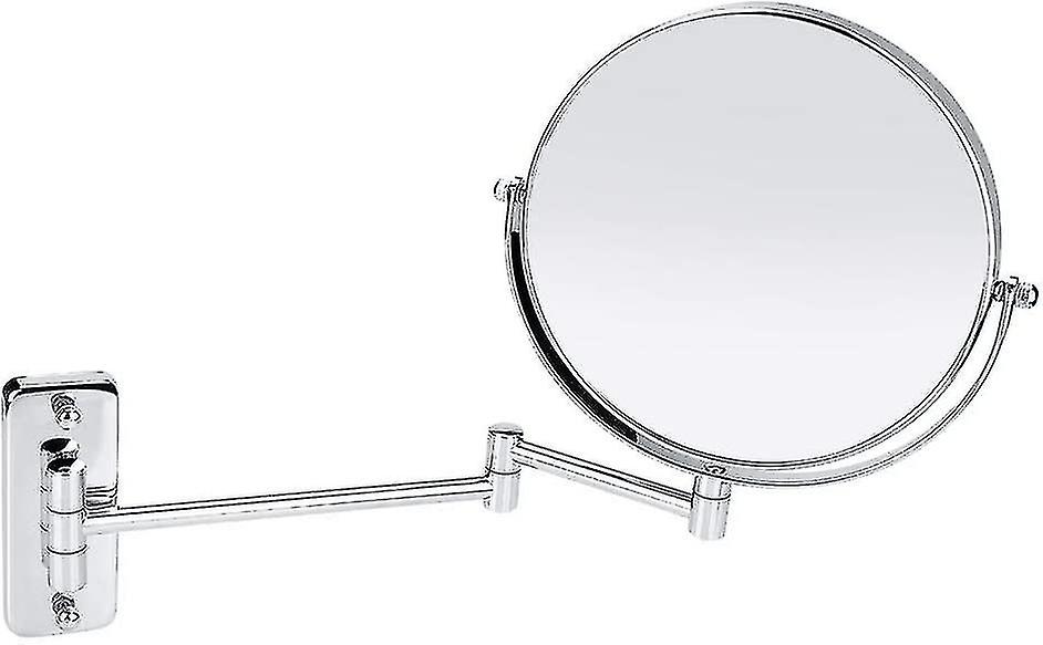 Wall-mounted magnifying makeup mirror, 8-inch 360-degree rotating mirror retractable 10,000 grams