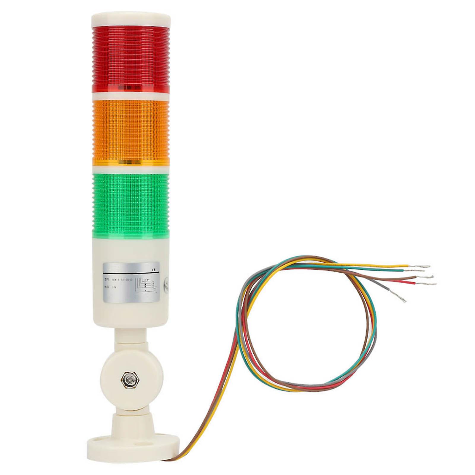 Risegun CNC MachineLED Indicator CNC Machine Warning LED Indicator Alarm Signal Light with Buzzer Sound 24VDC, Red/Orange/Green