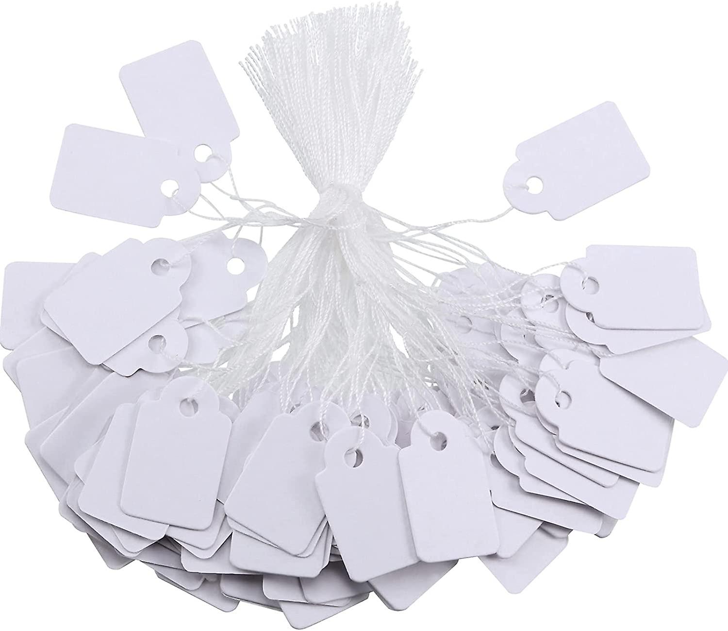 500pcs White Marking Tags Price Tags Price Labels Display Tags with Hanging String