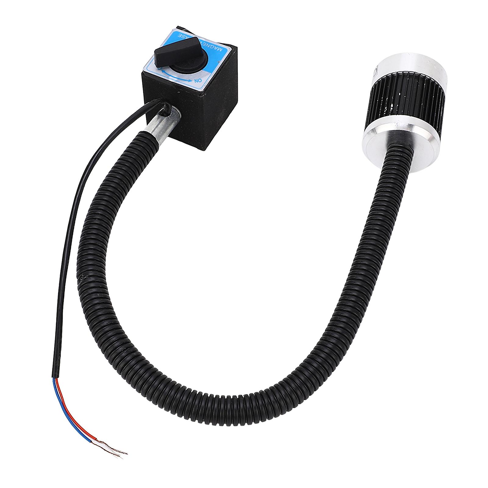 LED Machine Tool Lamp Flexible Gooseneck Magnet Base High Bright Soft White Lighting CNC Lathe Machine Light AC220V 5W 