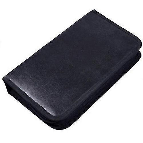 VCD Organizer 80 Discs CD Holder DVD Case Storage Faux Leather Zipper Bag