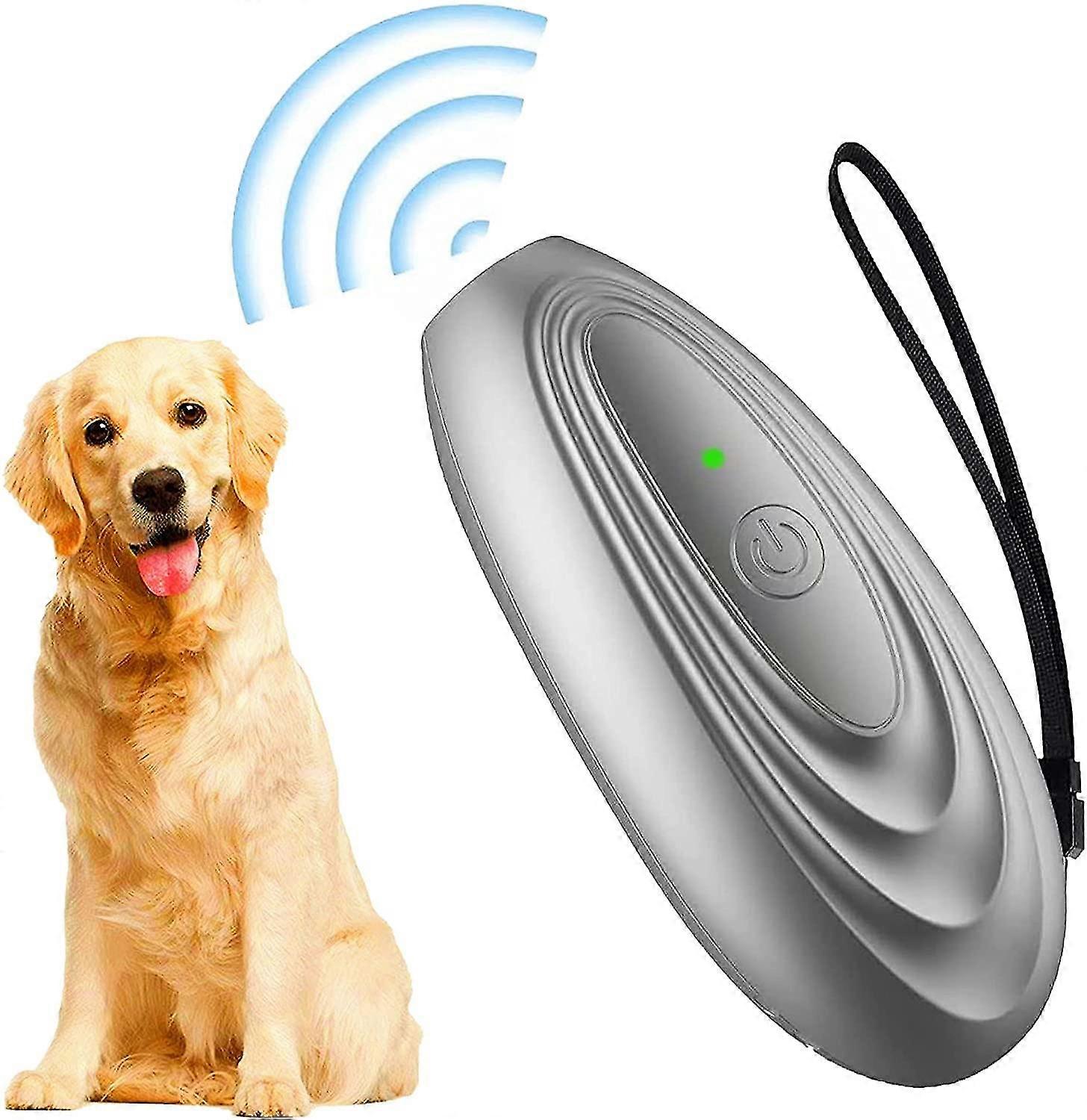 Anti Barking Devices Dogs Pet Gentle Anti Barking Device Ultrasonic Petgentle Control Dog Barking Deterrent Devices Pet Corrector Training(silver)