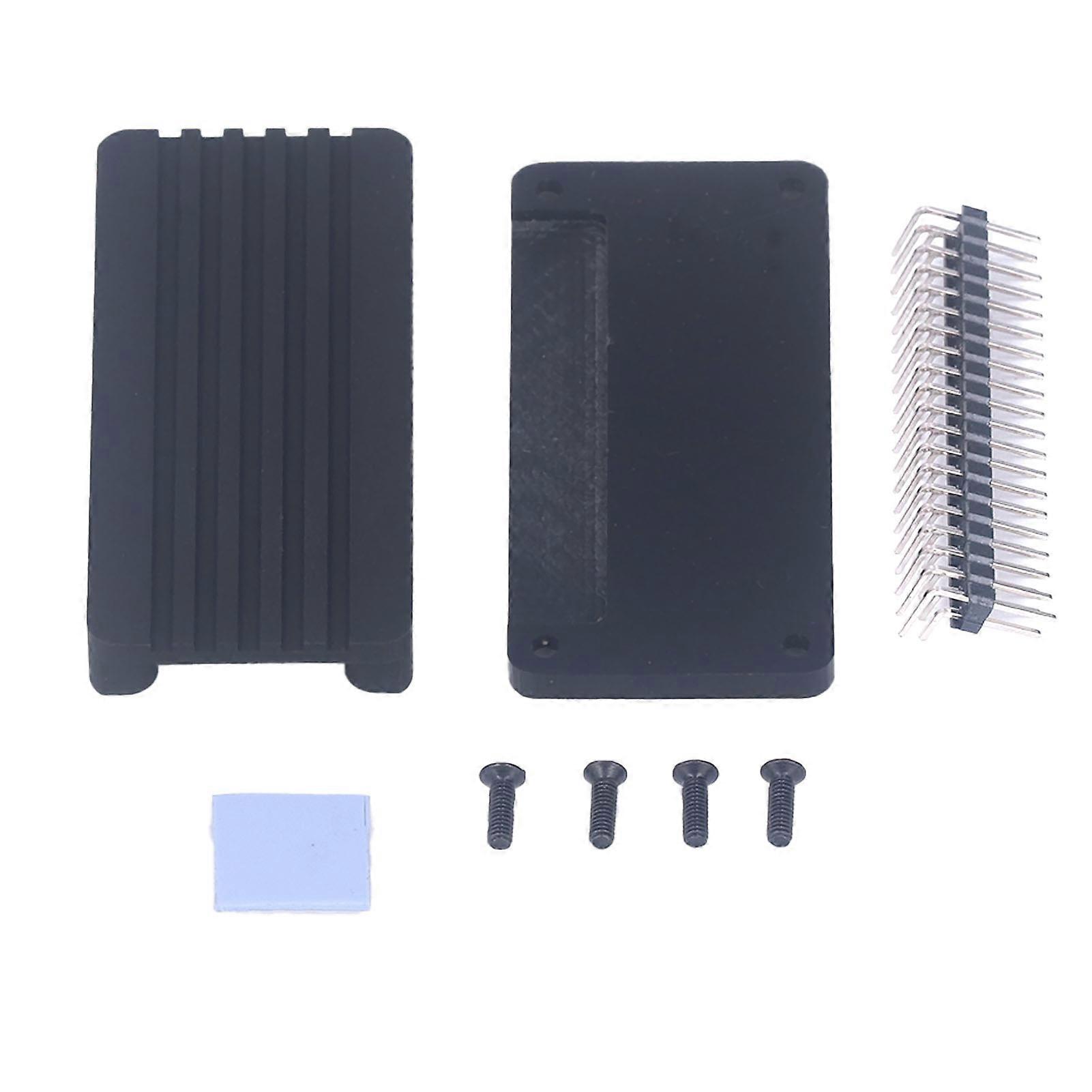 Aluminiumlegering Koelcase Acryl Bottom Shell Passieve Koelbehuizing voor Raspberry Pi Gebogen Pin Header