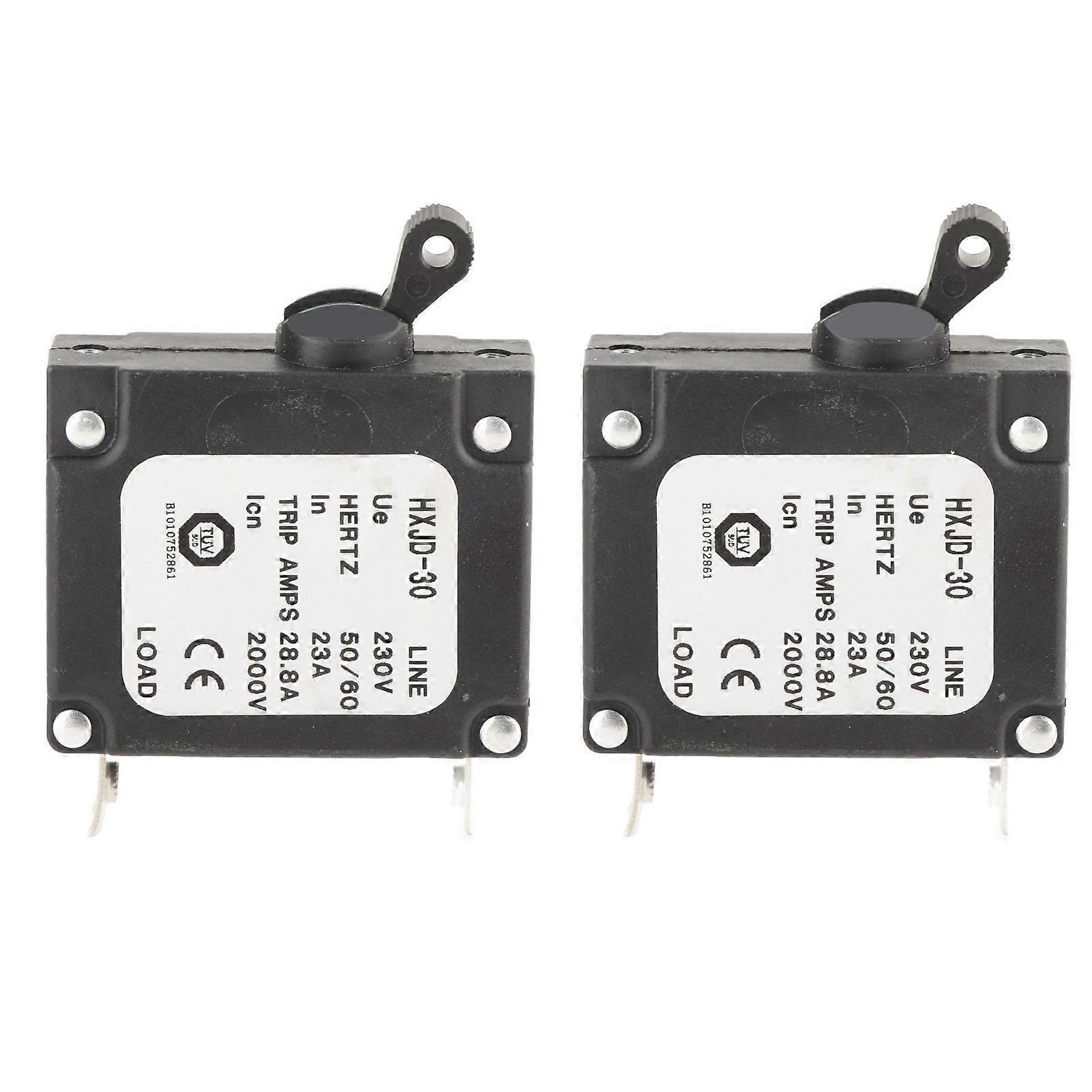 2pcs 23A Circuit Breaker Safety Professional Petrol Generators Circuit Breaker with Switch for Petrol Generators 230V NO.0231