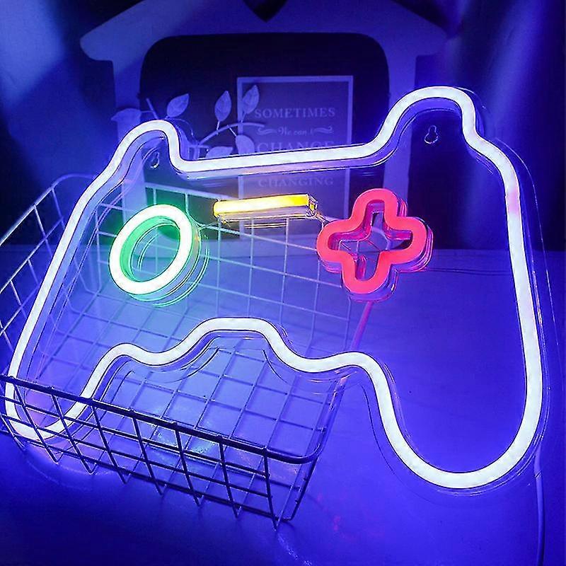 Enseigne Néon 'OPEN' Flèche Bleu Et Orange - Éclairage LED USB Pour Commerce