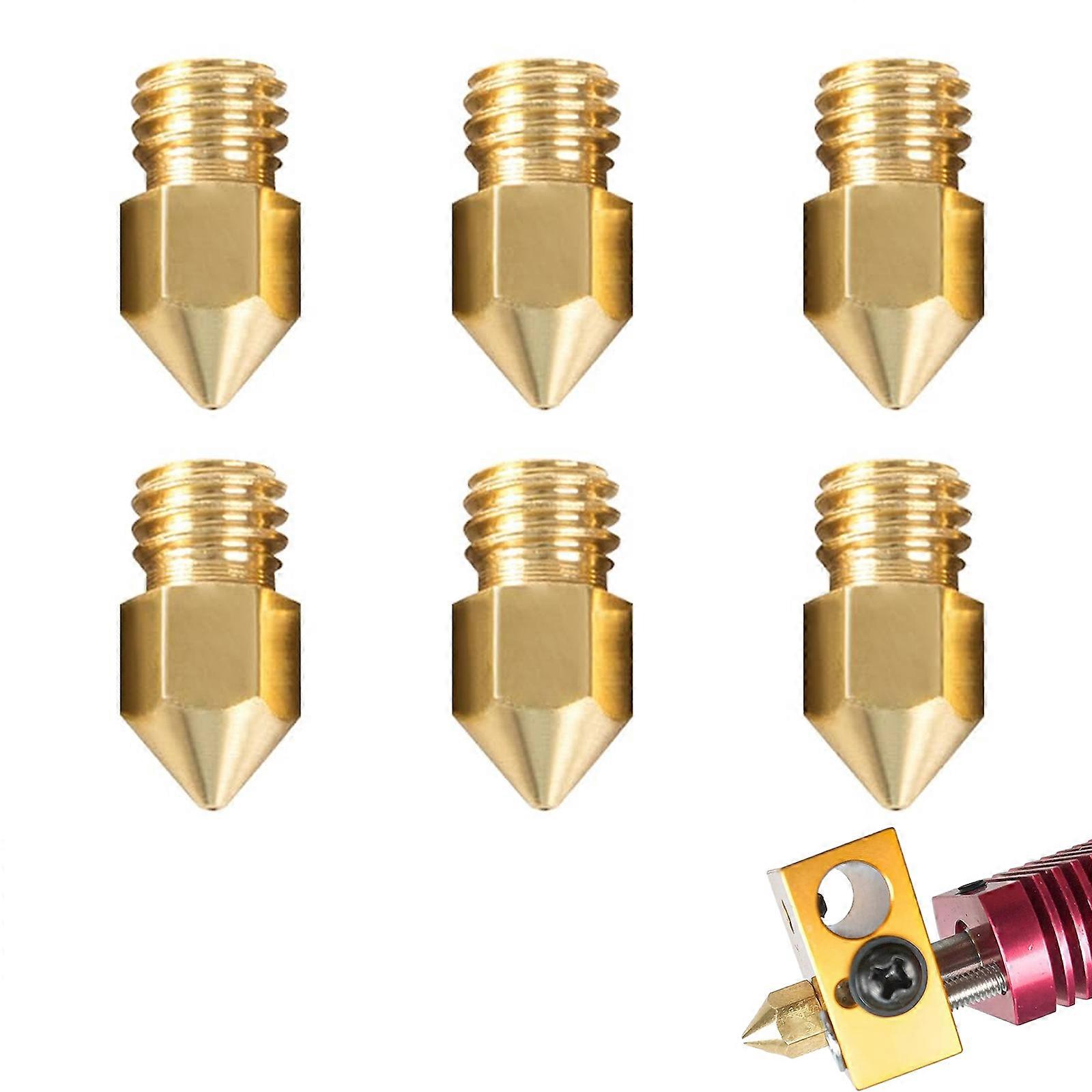 6pcs printer brass nozzle -0.4mm
