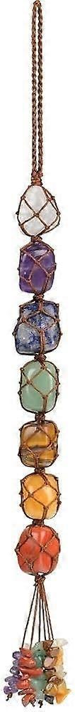 Hanging Ornaments 7 Chakra Ornament Set Home Decor Gemstones Reiki Feng Shui Ornament Window Ornamen