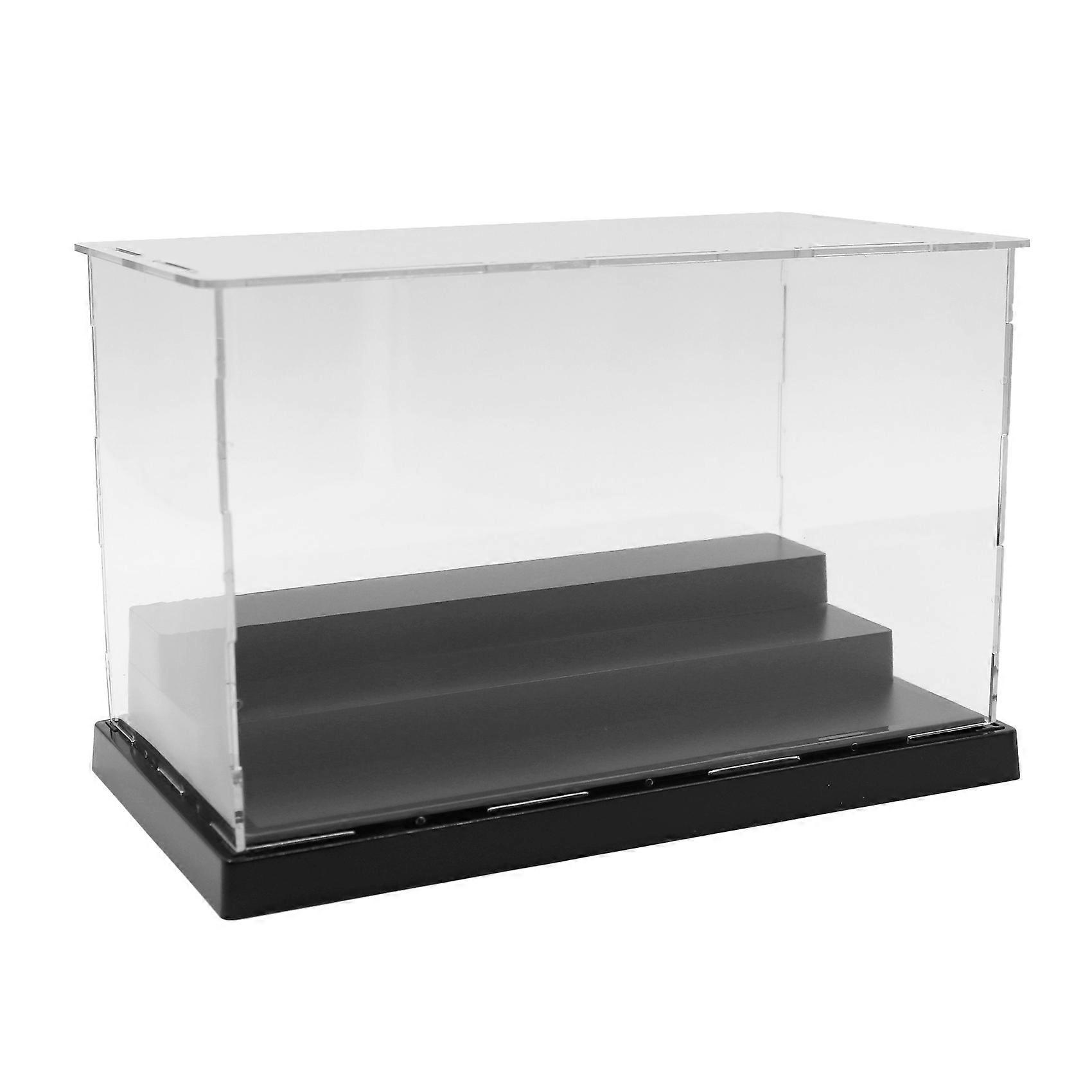 Toys Collectibles Display Box Acrylic Glass Dust Cover Black Base Dustproof Box 21X11X13cm