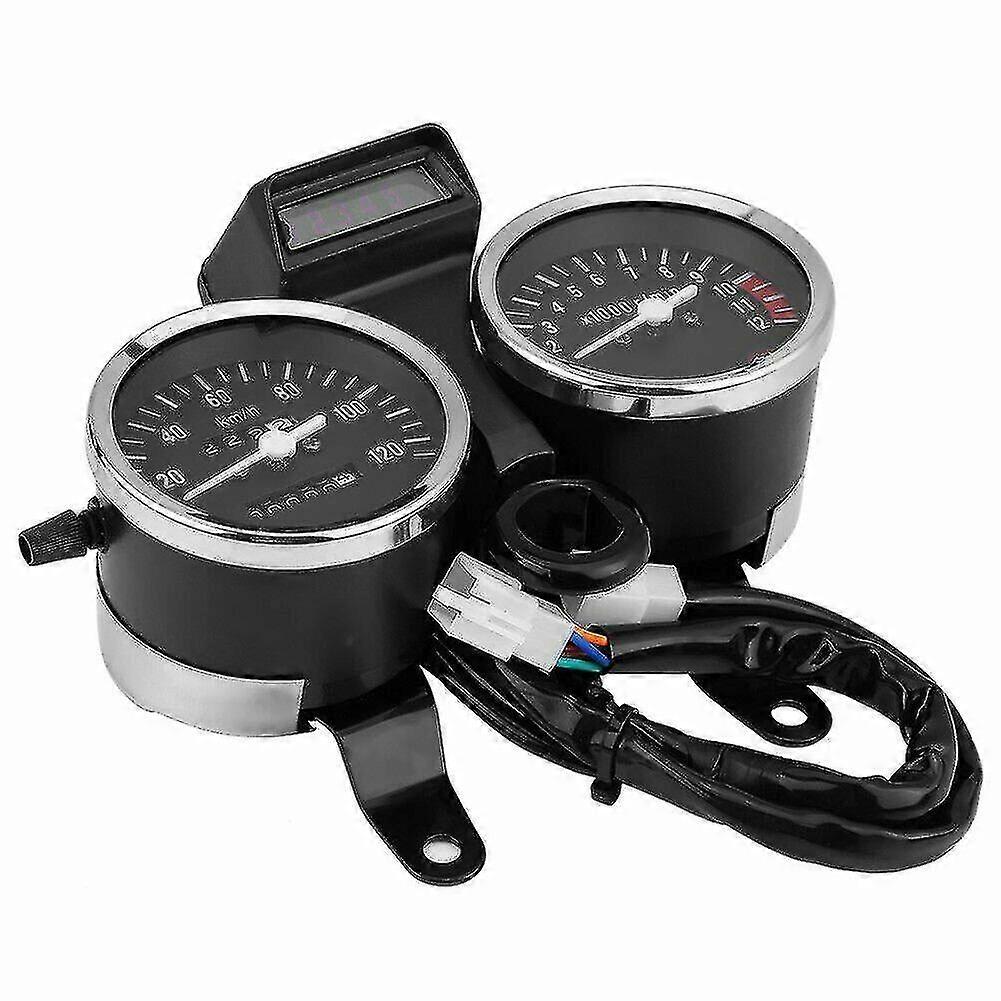 Motorcycle Odometer Assembly Speedometer Led Display Dual Gauge For Suzuki Gn125