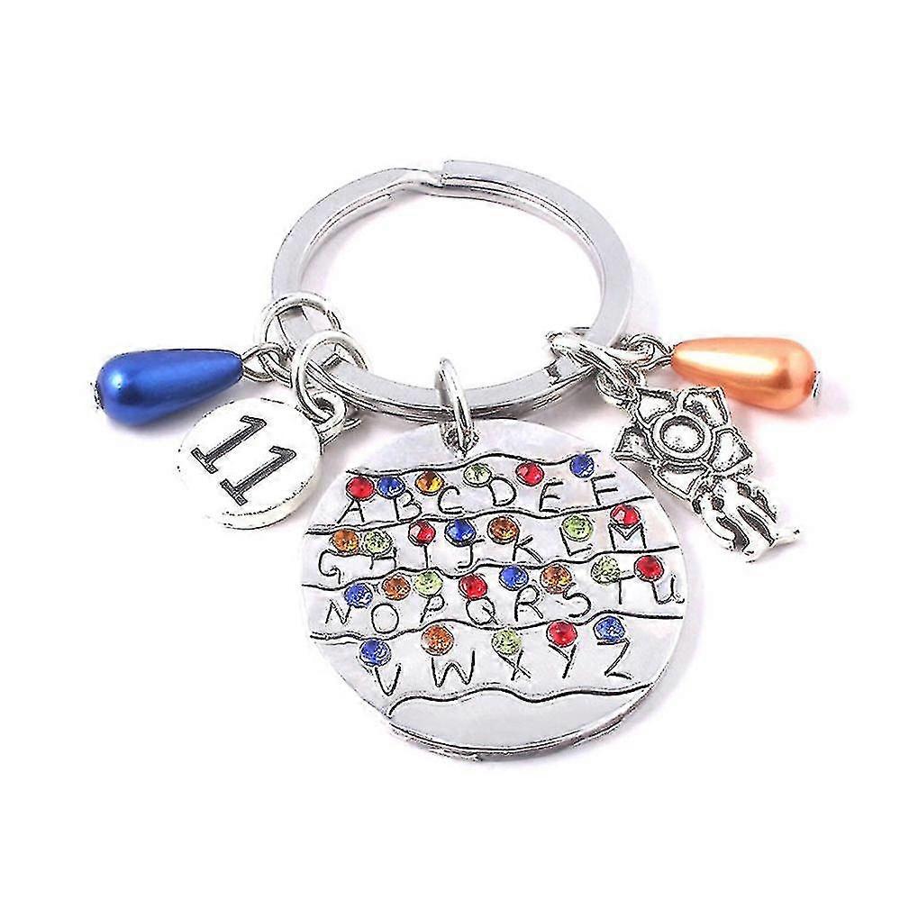 Toy Craft Kits Stranger Things 26 Letter Keychain Key Ring 11 Ornaments
