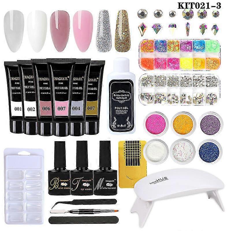 nail tools set extension glitter light polishing tools set