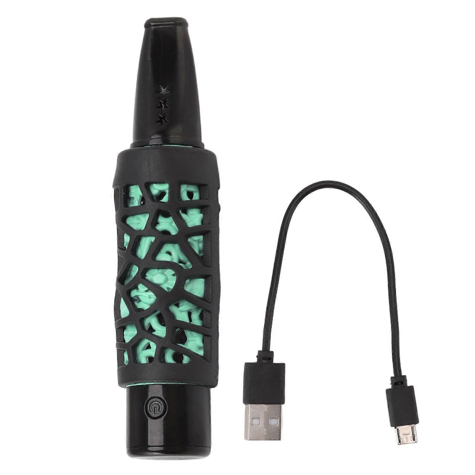 Multifunctional Cigarette Holder Ashless Rechargeable Cigarette Luminous Cigarette Ashtray Holder with Ignition Function Green