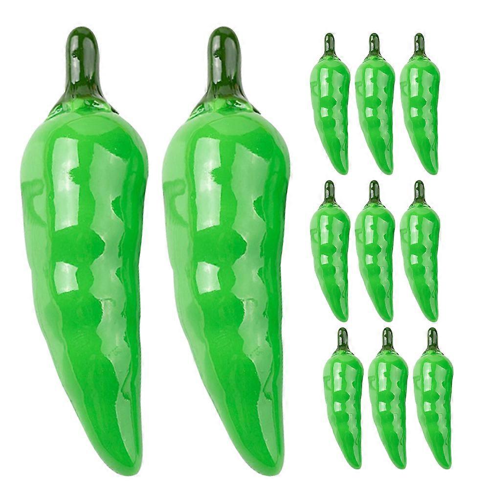32pcs Artificial Miniature Peppers Simulation Chili Peppers Fake Vegetable Models
