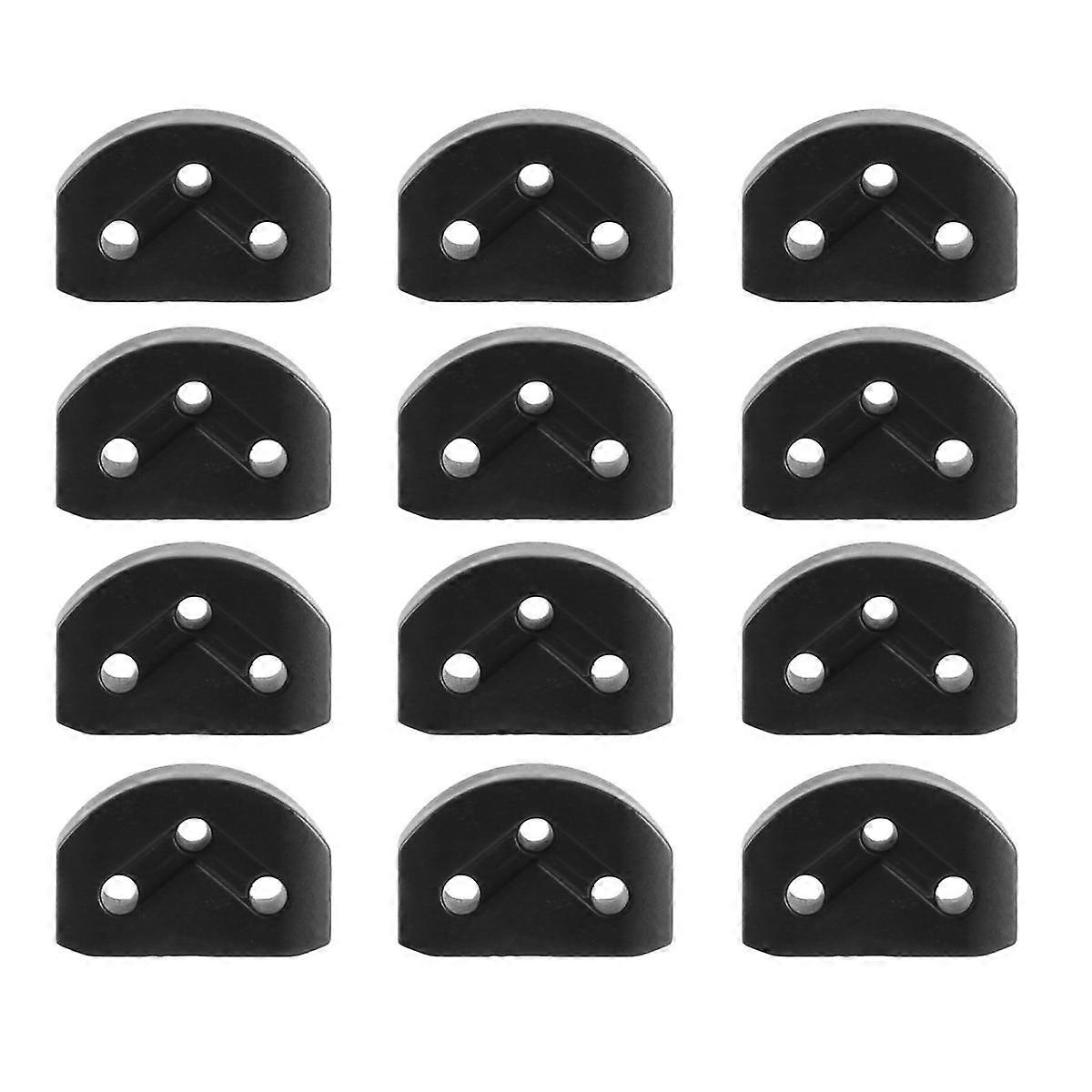 12Pcs Classical Guitar Rollers String Trees Retainer Guides Guitar String Locks Nut Block Clamp, Black
