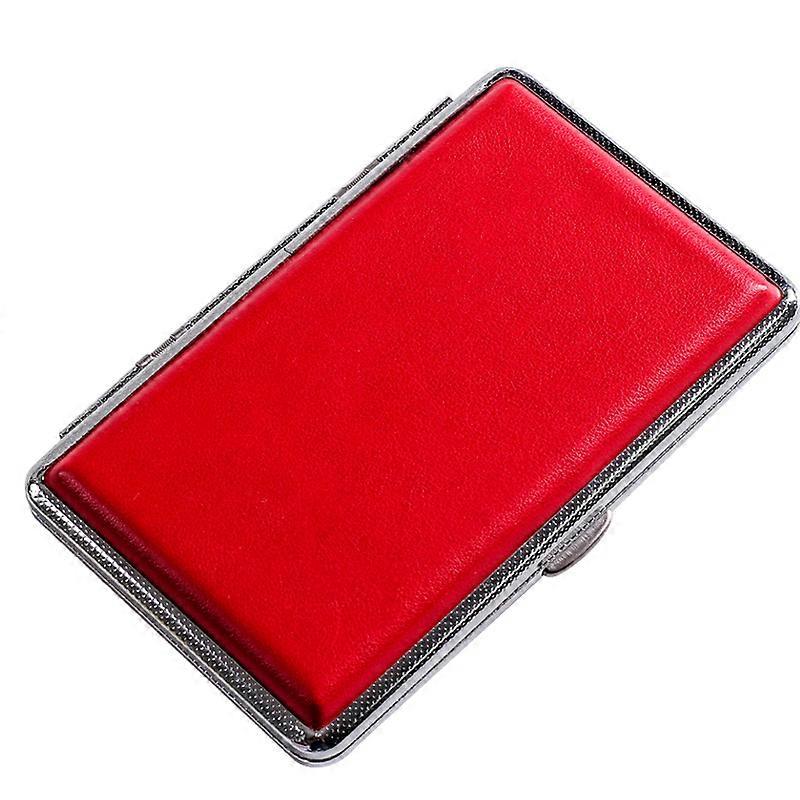 Suncha Women's Cigarette Case Thin Cigarette Case Portable 20 Pcs Lengthened Creative Personalized Leather Automatic Flip