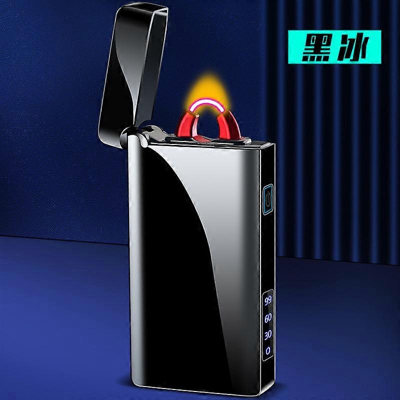 New Charging Lighter Usb High Power Charging Cigarette Lighter Windproof Power Display Single Arc Lighter
