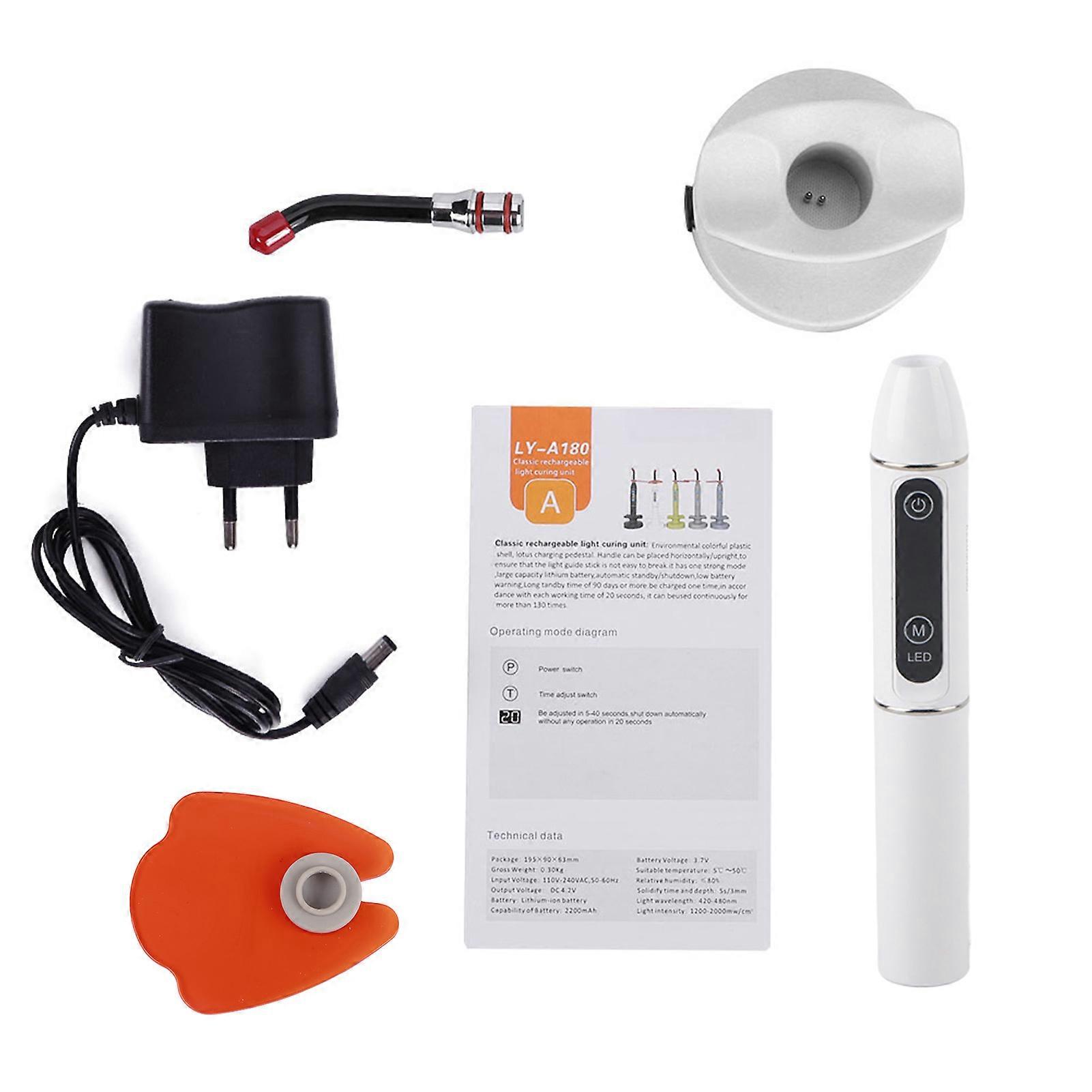Wireless Cordless LED Dental Curing Machine Light Lamp White EU Plug 110V-240V