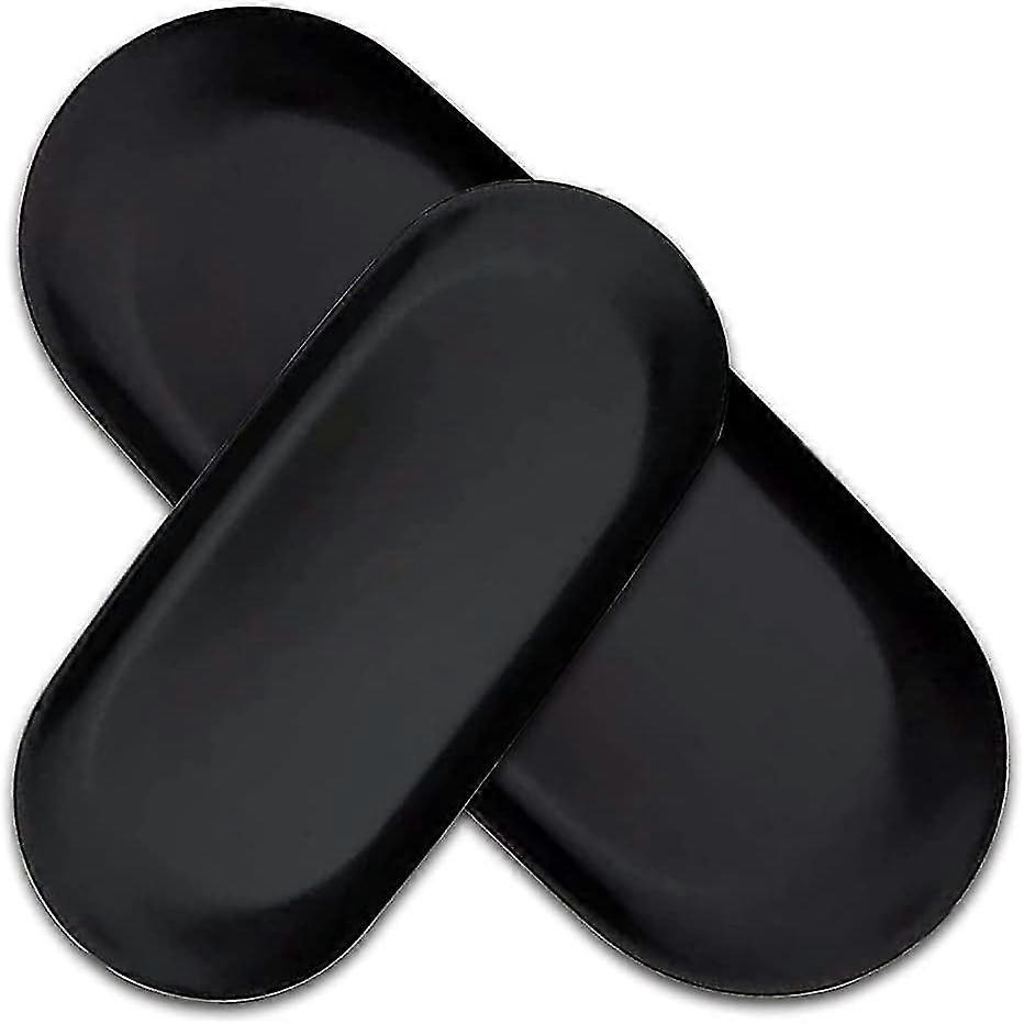 OvalBlackStorageTray-Cosmetic,Candle,Serving,BuffetPlateOrganizer