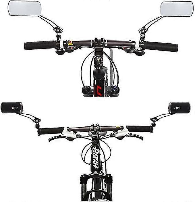 Pair Of Bicycle Rear View Mirrors 360 Rotation