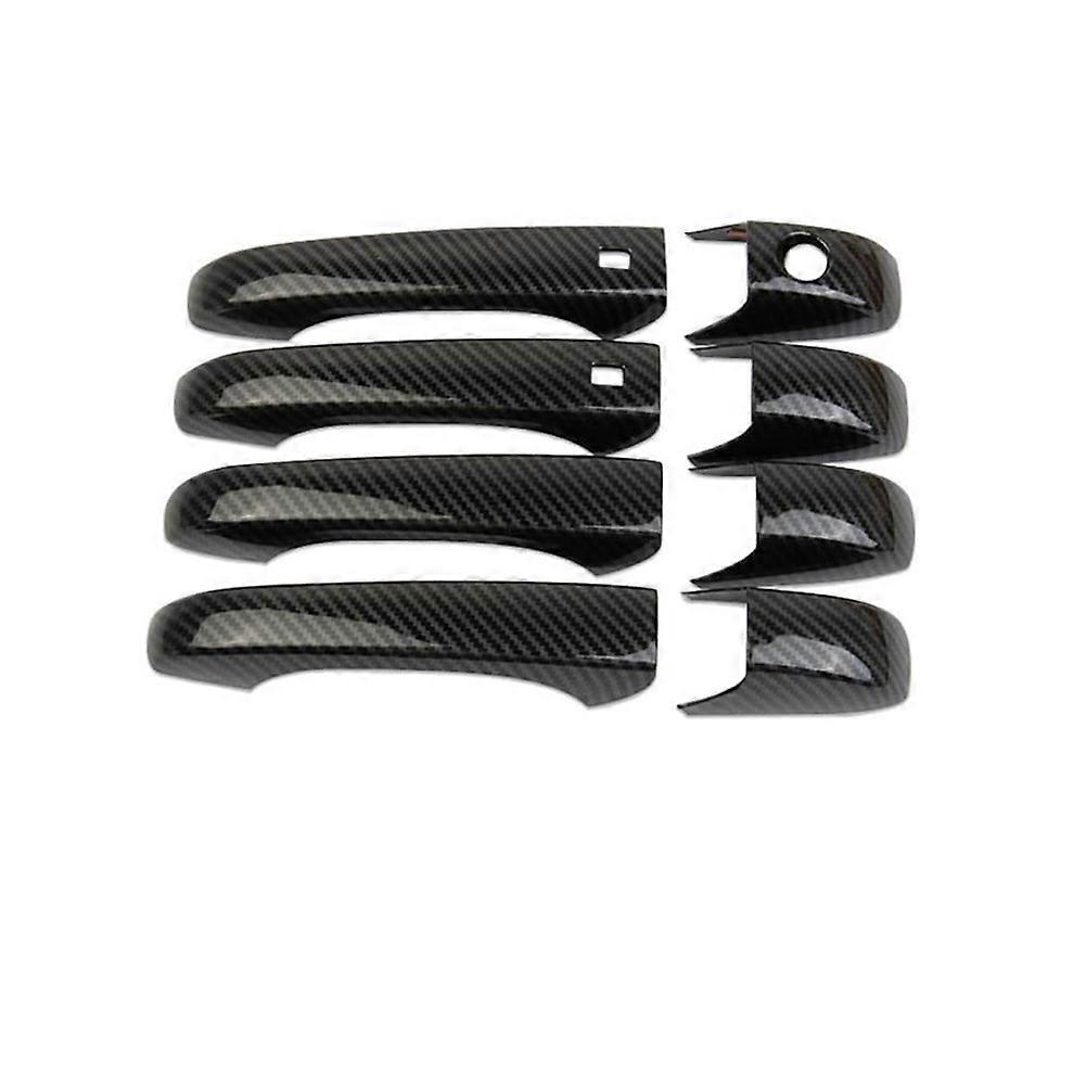 غطاء مقبض الباب الخارجي للسيارة لملحقات Durango 2011-2021 واقي مقبض الباب ، ABS Carbon