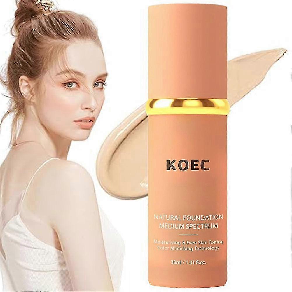 4-in-1 Biomimic Foundation Natuurlijke, Medium Spectrum Kleurveranderende Foundation Volledige dekking en langdurig