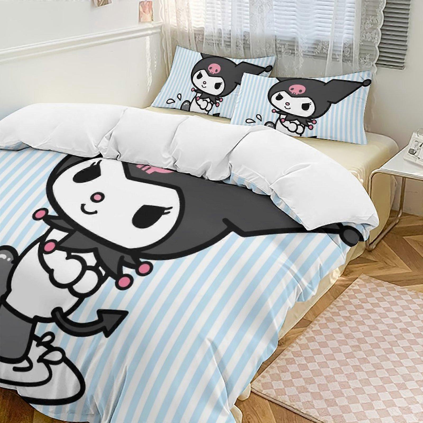 v985 סט שמיכת קורומי מעבה רך סט מצעים 3 חלקים כל העונה מפרץ שמיכה עם 2 ציפיות לנשים בוגרות בנות נוער עיצוב חדר ביתי io985