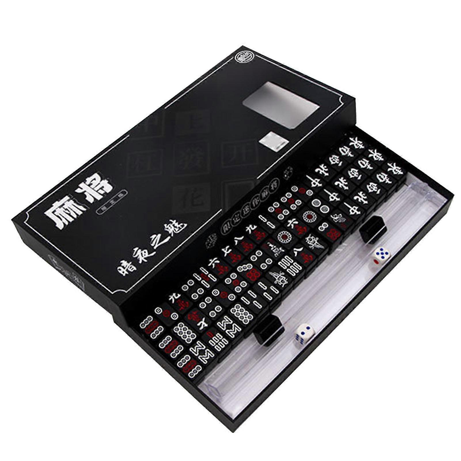 Small Portable Mahjong for Party Fall-Resistant Board Game Toy for Dormitory/Household