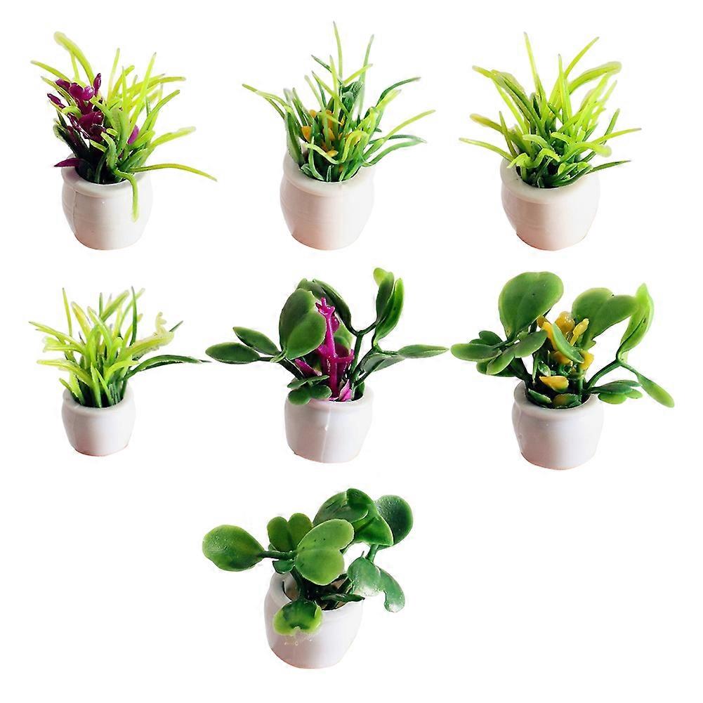 Plastic Plant Model Set Dollhouses Decorative Accessories for Handmaking