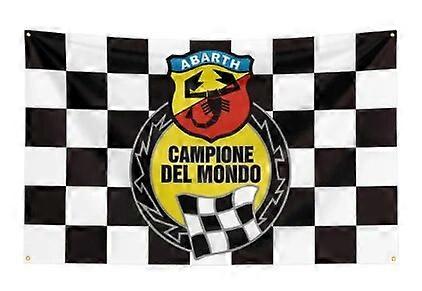 FLAGDOM 90X150CM 3X5FT Abarth Flag Polyester Printed Car Banner For Decor