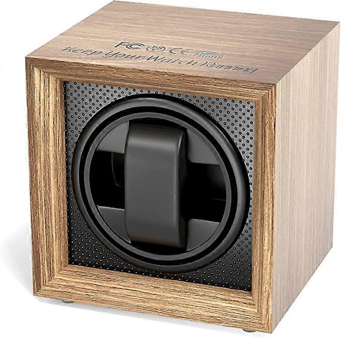 ZK-Automatic Watch Winder 2 Setting Modes, Square Walnut Case, USB Charging Port and Memory Foam