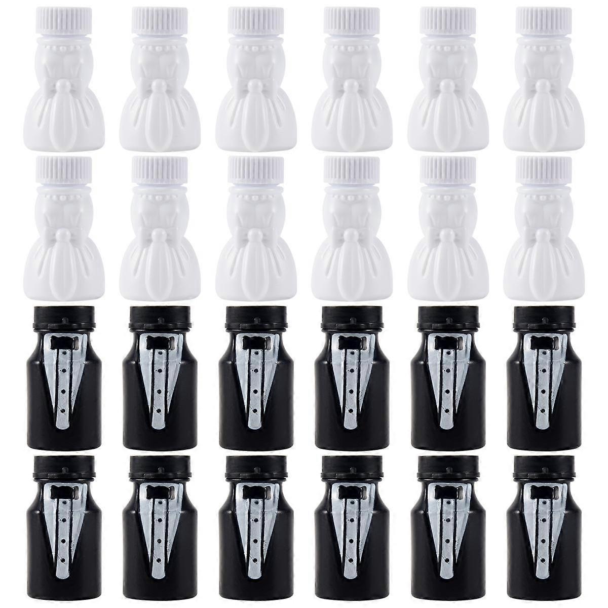 Bruiloftsfeest bruid en bruidegom bubbel fles 1 sets (24 stuks)