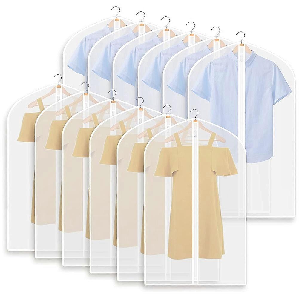 for Hanging Clothes, 12 Pack for Closet Storage, Dust-Proof Hanging Garment Covers Bag